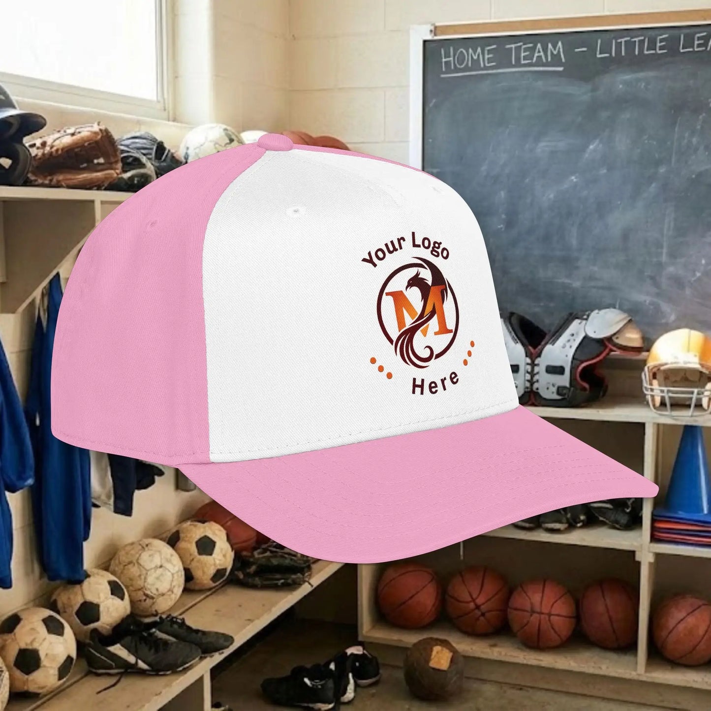 Custom Team Logo Baseball Cap – Mid Profile Snapback Fit – Youth & Adult