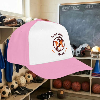 Custom Team Logo Baseball Cap – Mid Profile Snapback Fit – Youth & Adult