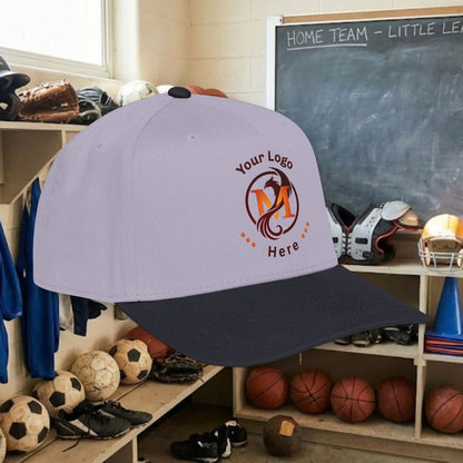 Custom Team Logo Baseball Cap – Mid Profile Snapback Fit – Youth & Adult