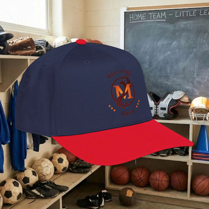 Custom Team Logo Baseball Cap – Mid Profile Snapback Fit – Youth & Adult