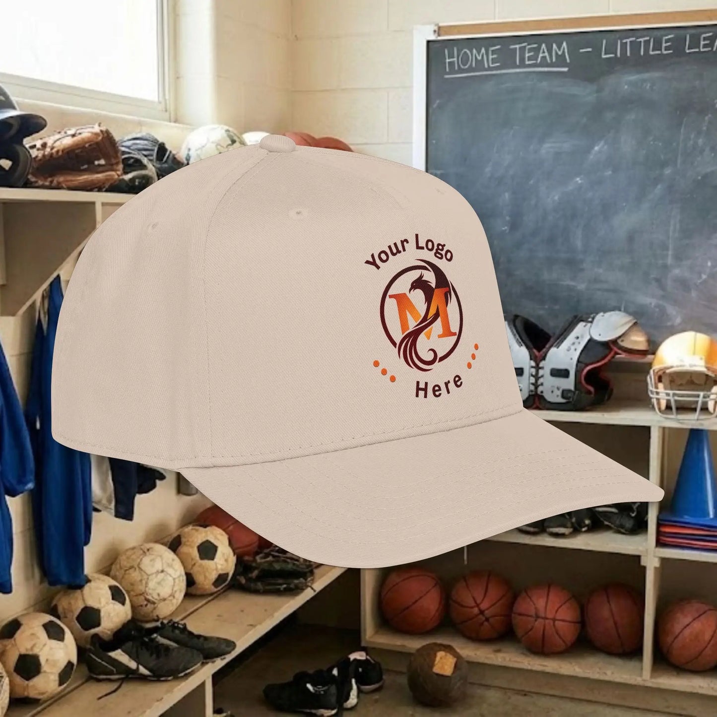 Custom Team Logo Baseball Cap – Mid Profile Snapback Fit – Youth & Adult