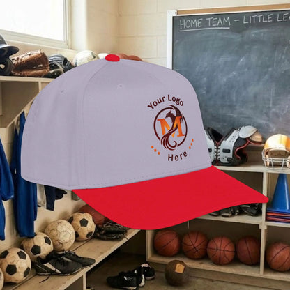 Custom Team Logo Baseball Cap – Mid Profile Snapback Fit – Youth & Adult