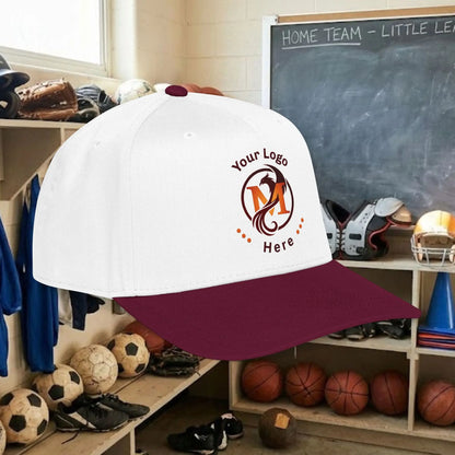 Custom Team Logo Baseball Cap – Mid Profile Snapback Fit – Youth & Adult