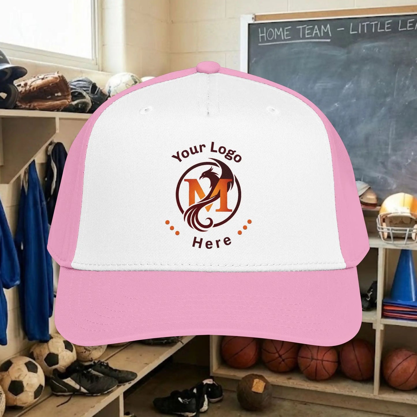 Custom Team Logo Baseball Cap – Mid Profile Snapback Fit – Youth & Adult