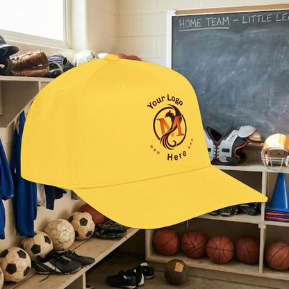 Custom Team Logo Baseball Cap – Mid Profile Snapback Fit – Youth & Adult