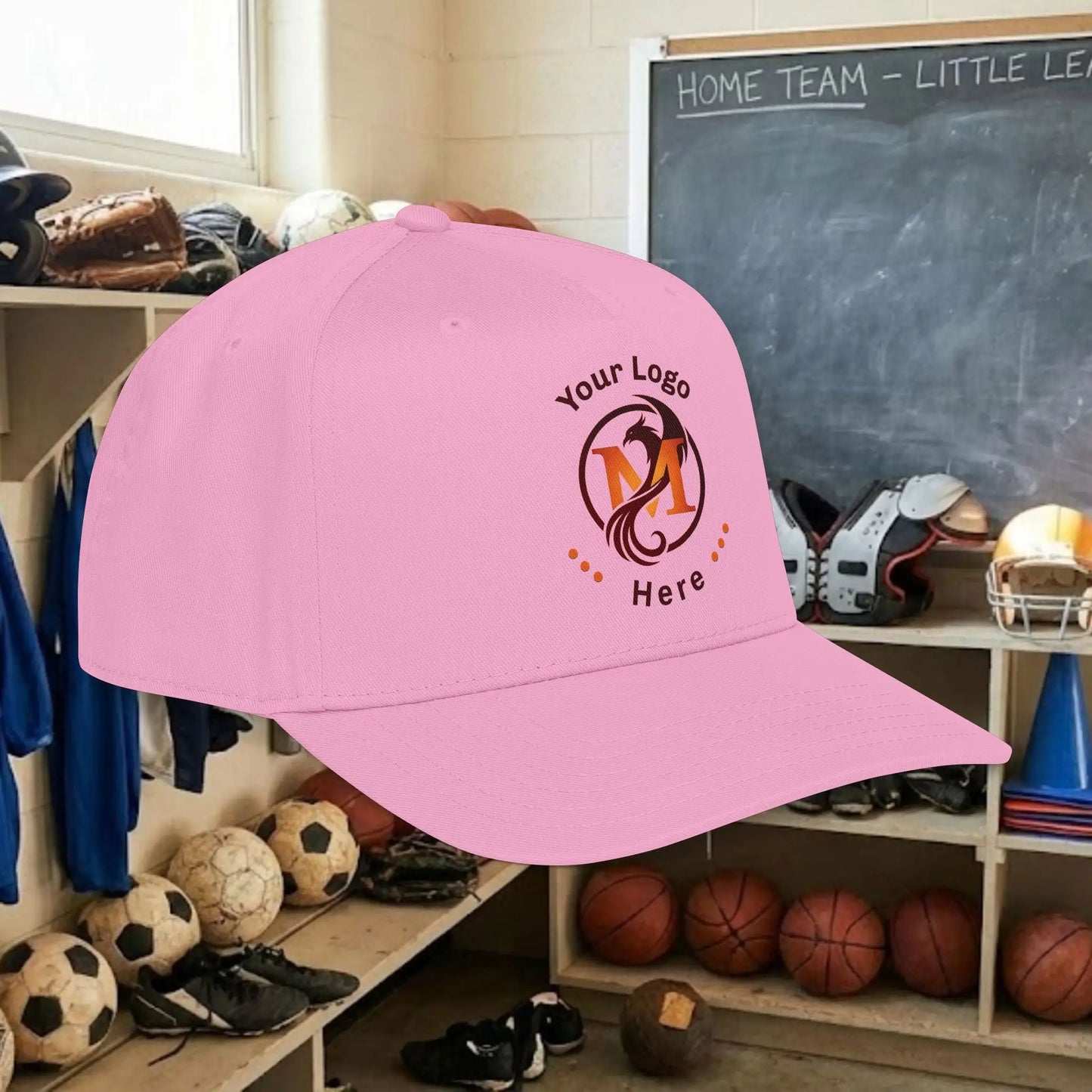 Custom Team Logo Baseball Cap – Mid Profile Snapback Fit – Youth & Adult