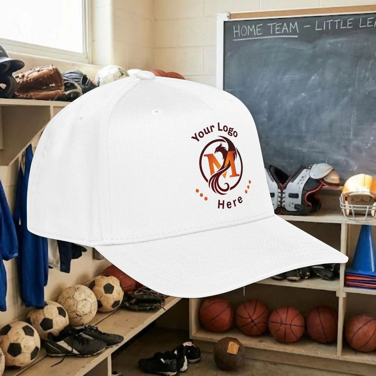 Custom Team Logo Baseball Cap – Mid Profile Snapback Fit – Youth & Adult