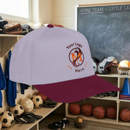 Custom Team Logo Baseball Cap – Mid Profile Snapback Fit – Youth & Adult