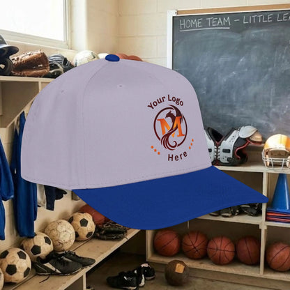 Custom Team Logo Baseball Cap – Mid Profile Snapback Fit – Youth & Adult
