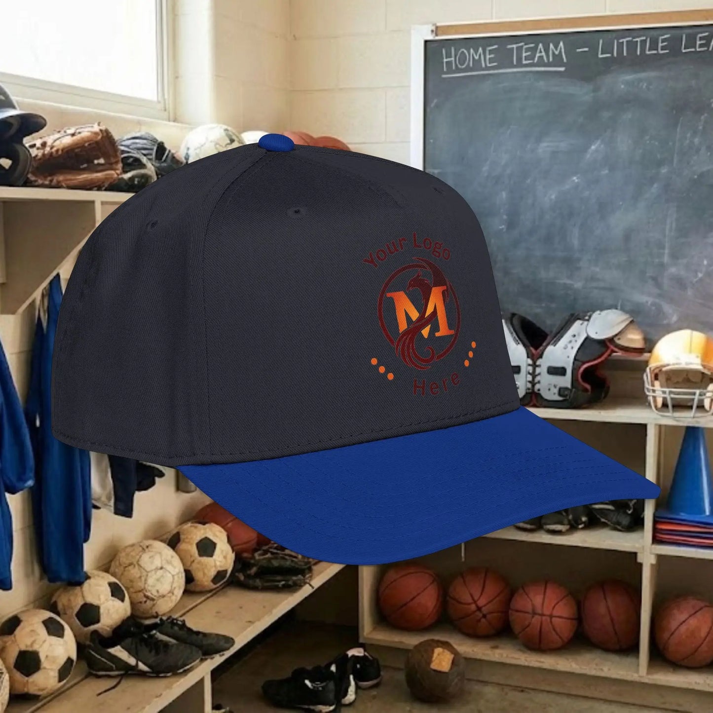 Custom Team Logo Baseball Cap – Mid Profile Snapback Fit – Youth & Adult