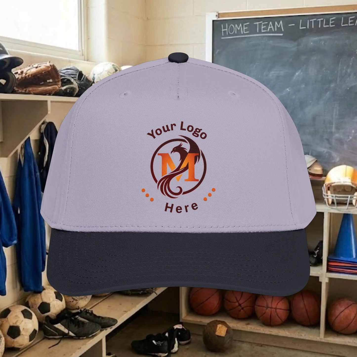 Custom Team Logo Baseball Cap – Mid Profile Snapback Fit – Youth & Adult