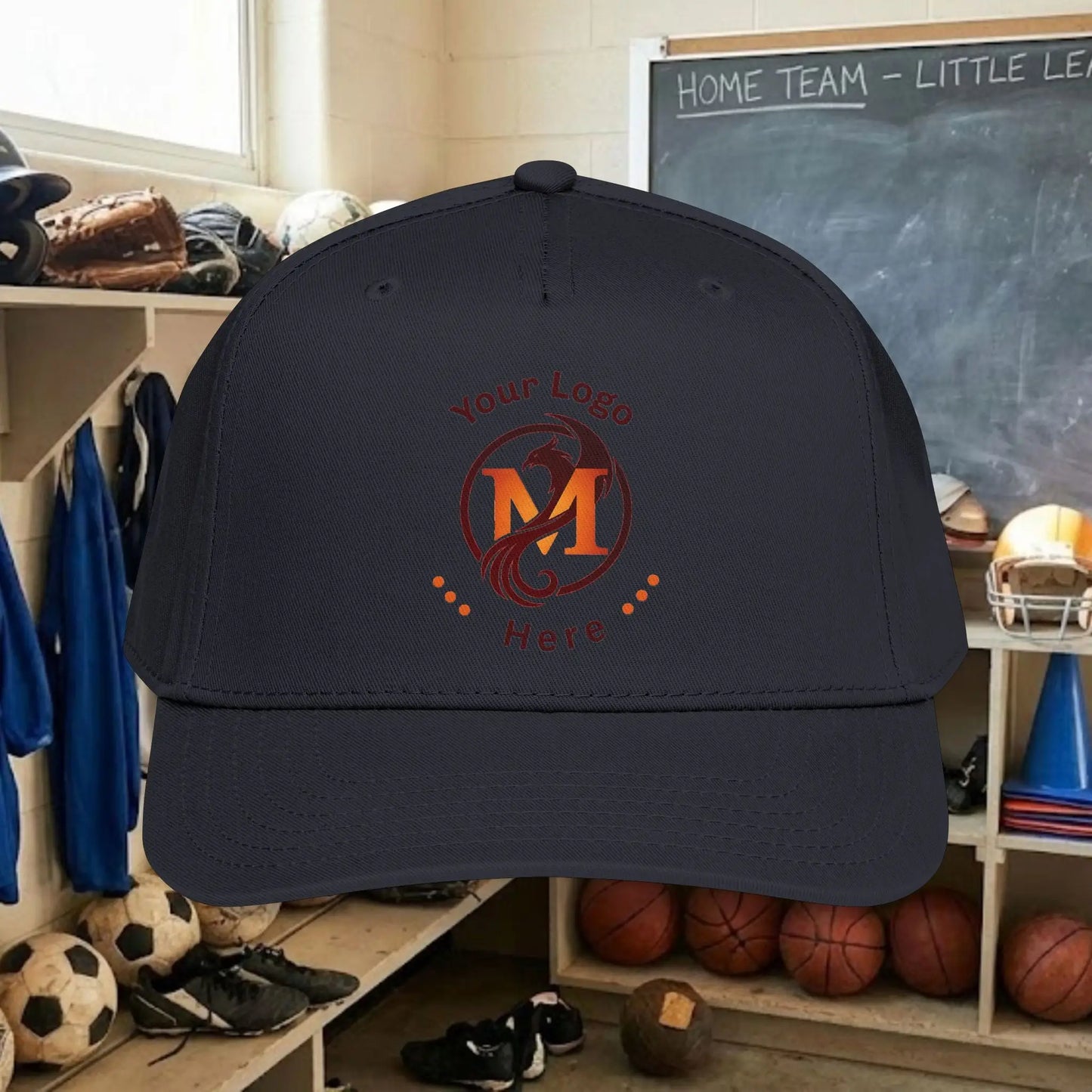 Custom Team Logo Baseball Cap – Mid Profile Snapback Fit – Youth & Adult