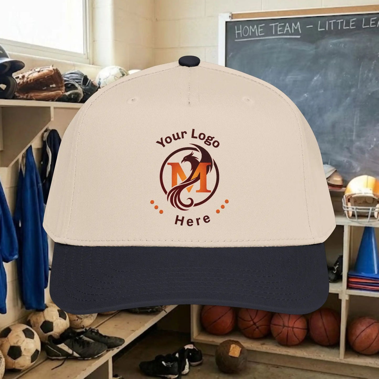Custom Team Logo Baseball Cap – Mid Profile Snapback Fit – Youth & Adult