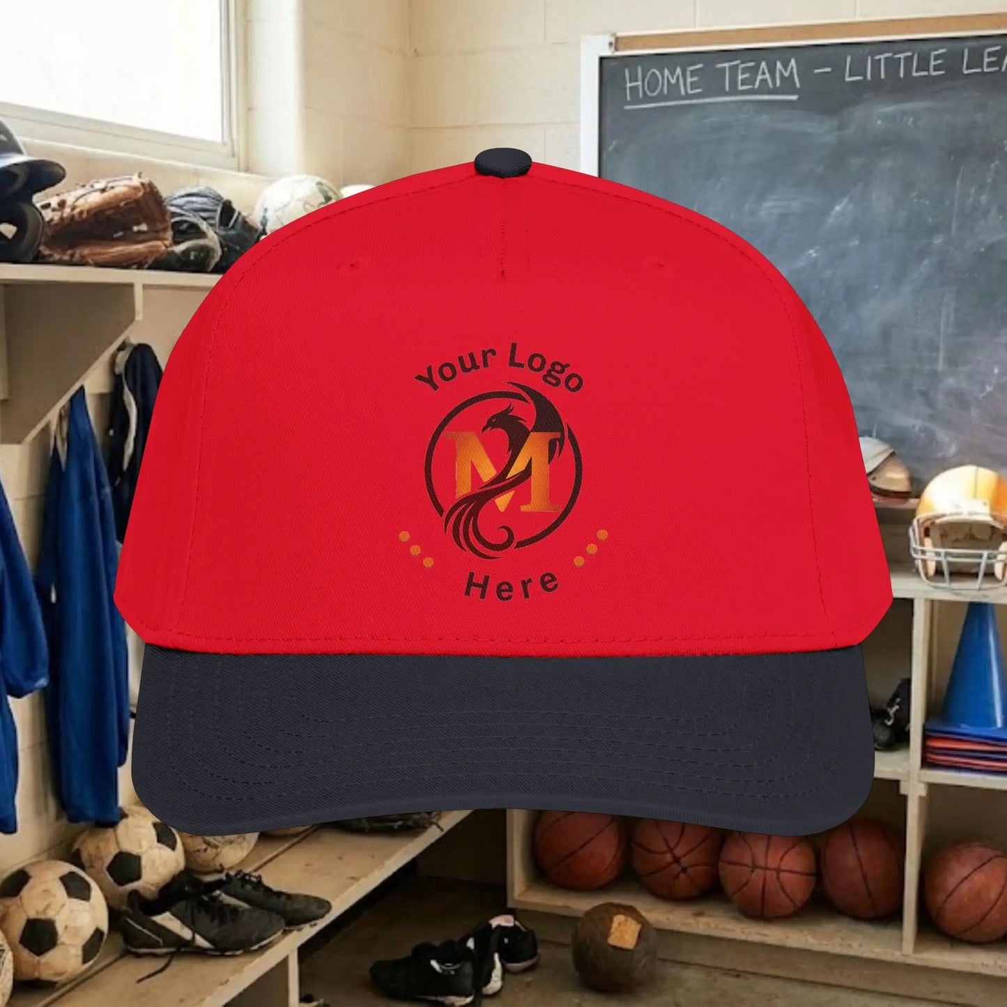 Custom Team Logo Baseball Cap – Mid Profile Snapback Fit – Youth & Adult