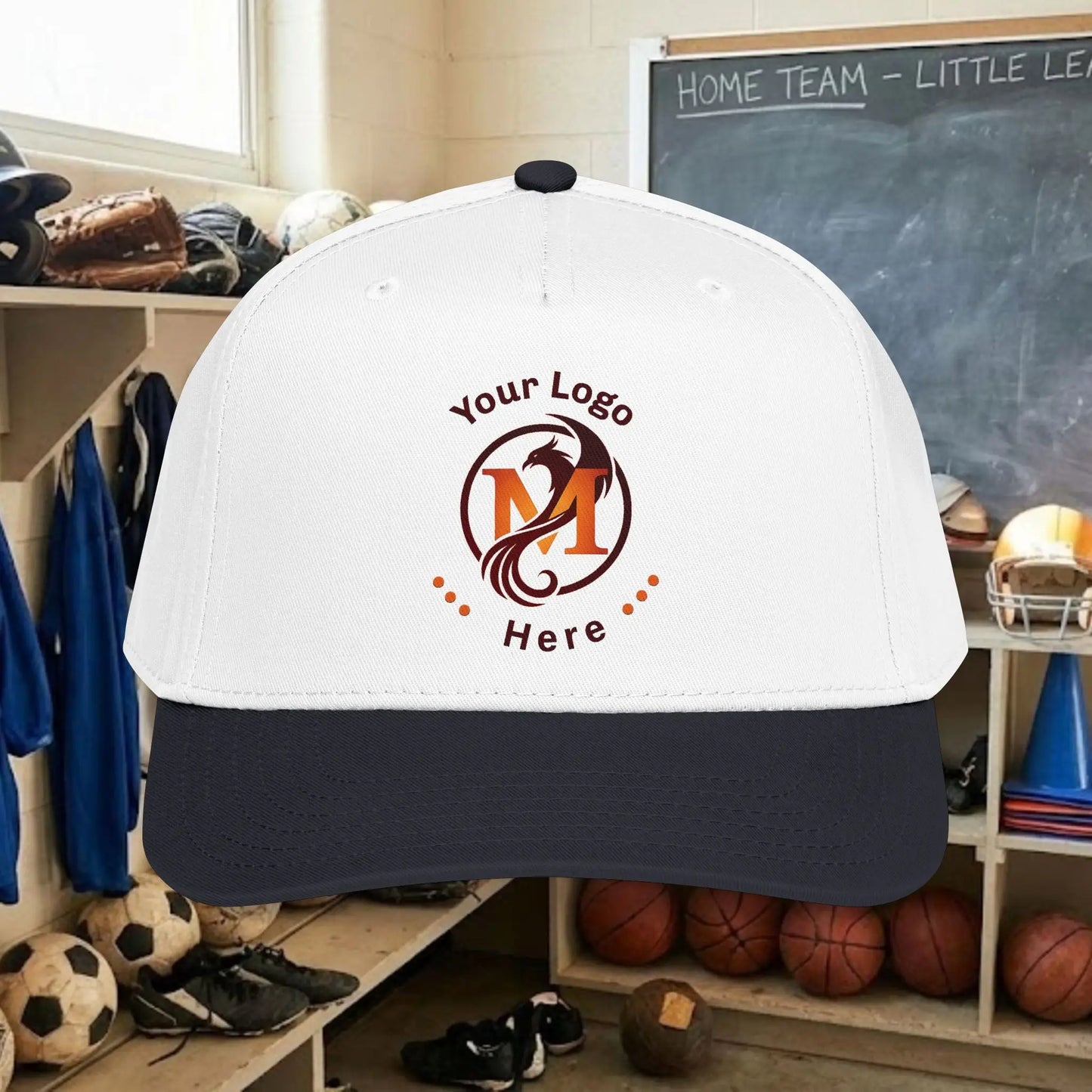 Custom Team Logo Baseball Cap – Mid Profile Snapback Fit – Youth & Adult