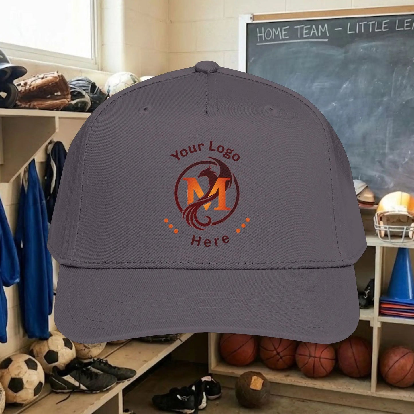 Custom Team Logo Baseball Cap – Mid Profile Snapback Fit – Youth & Adult