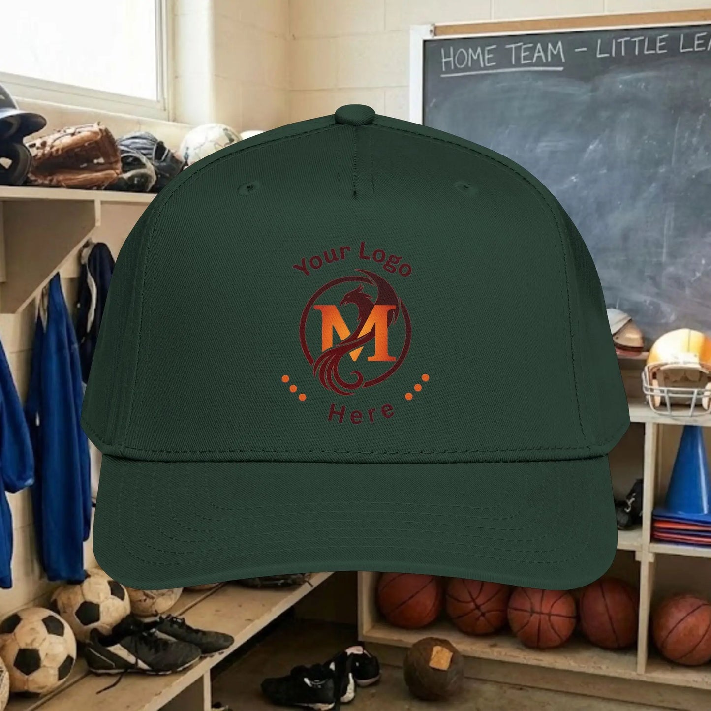 Custom Team Logo Baseball Cap – Mid Profile Snapback Fit – Youth & Adult