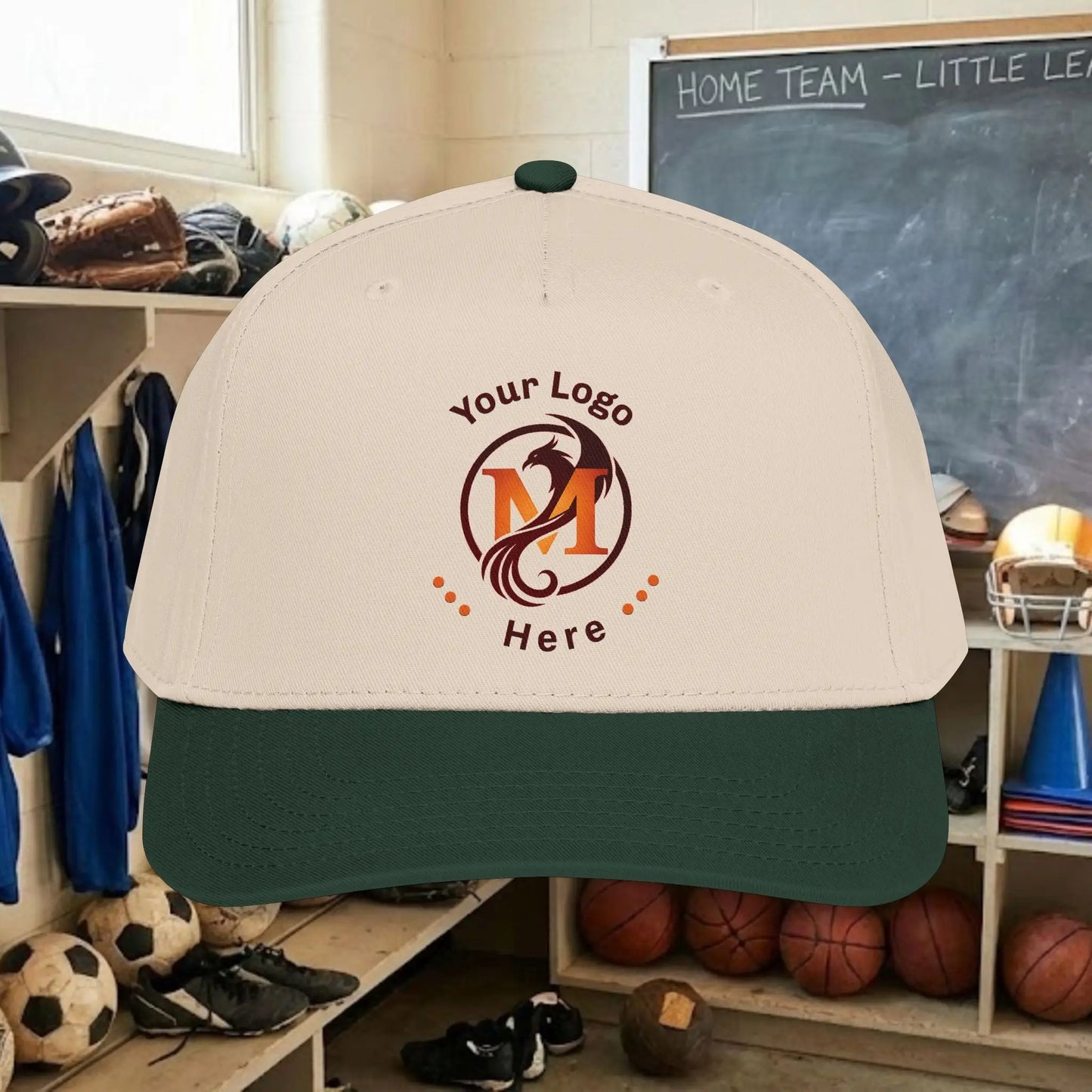 Custom Team Logo Baseball Cap – Mid Profile Snapback Fit – Youth & Adult