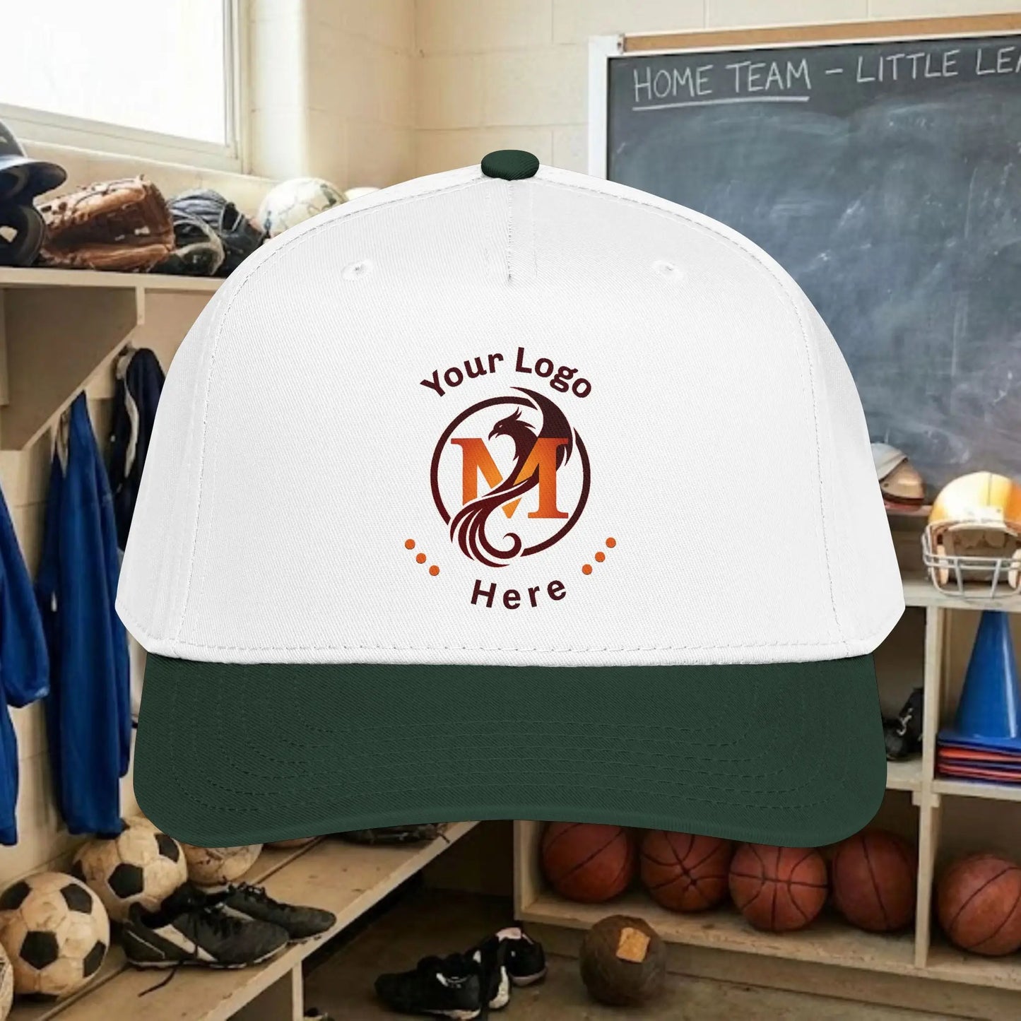 Custom Team Logo Baseball Cap – Mid Profile Snapback Fit – Youth & Adult