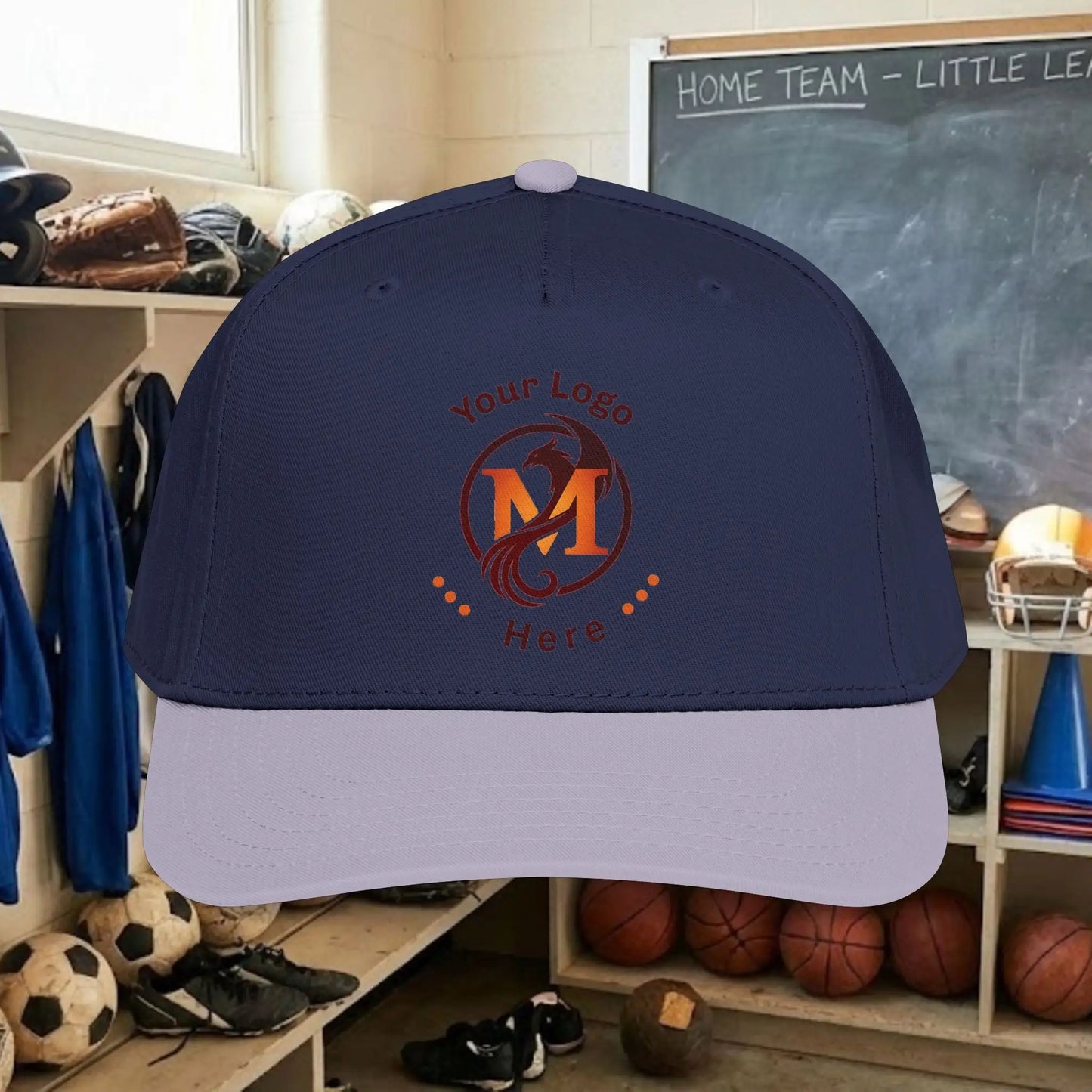 Custom Team Logo Baseball Cap – Mid Profile Snapback Fit – Youth & Adult