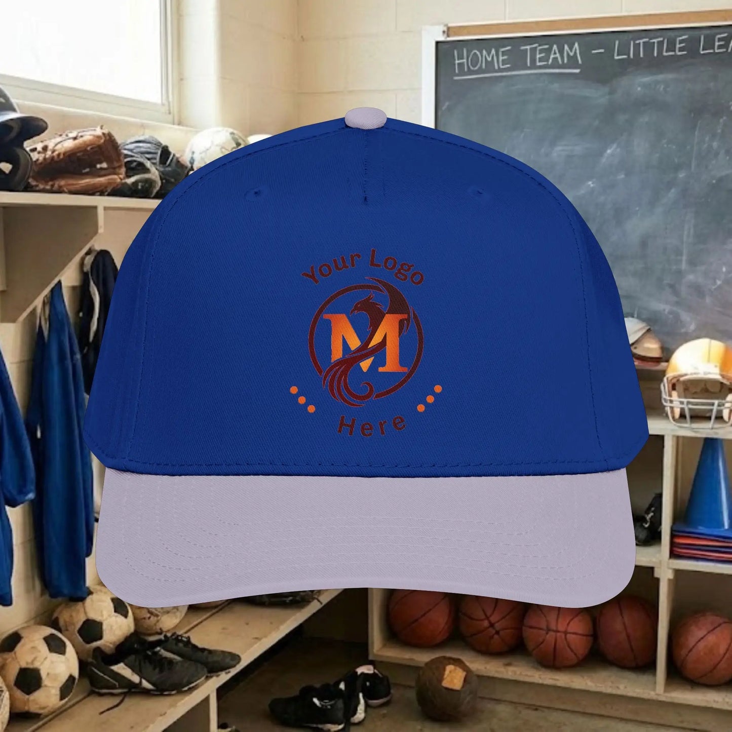 Custom Team Logo Baseball Cap – Mid Profile Snapback Fit – Youth & Adult