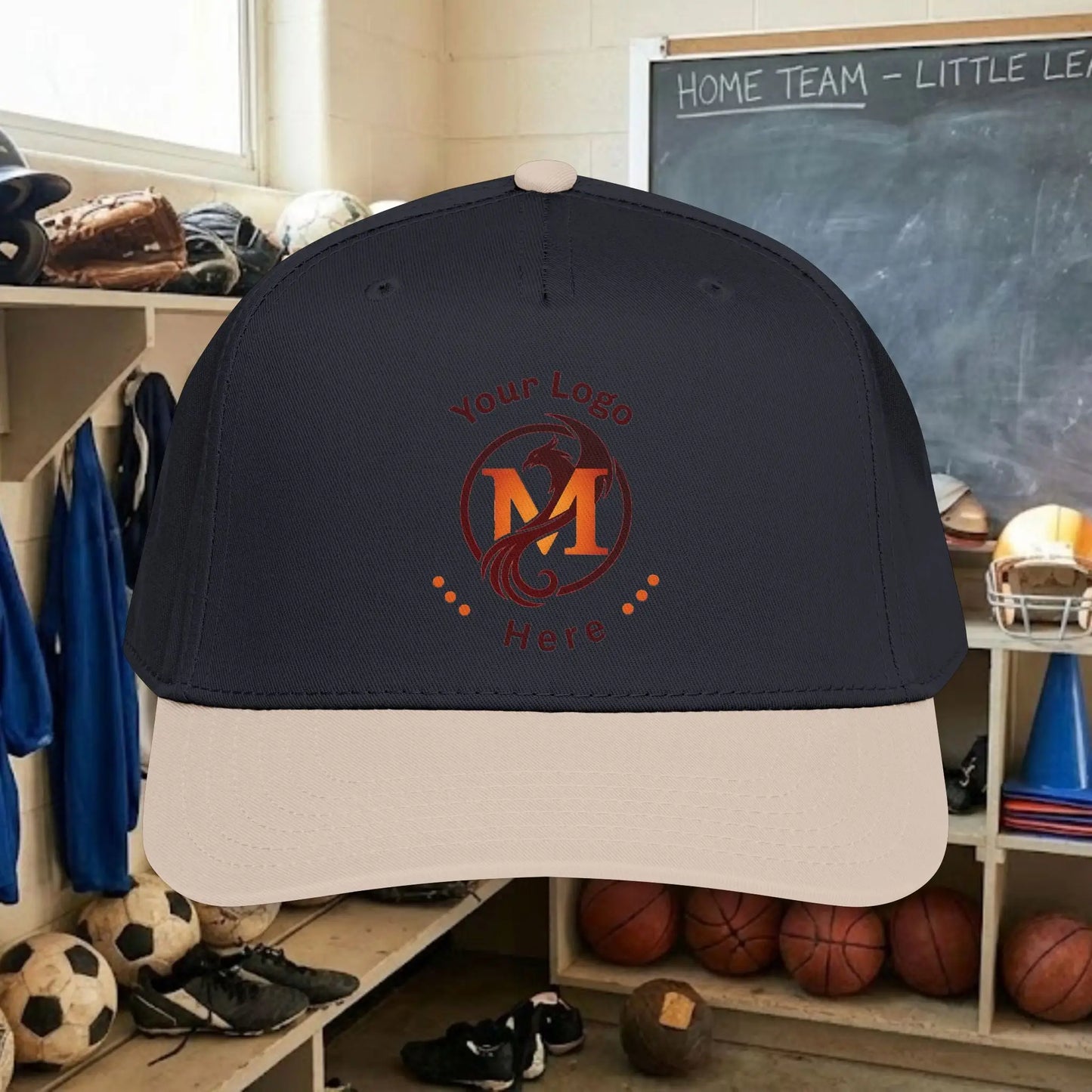Custom Team Logo Baseball Cap – Mid Profile Snapback Fit – Youth & Adult