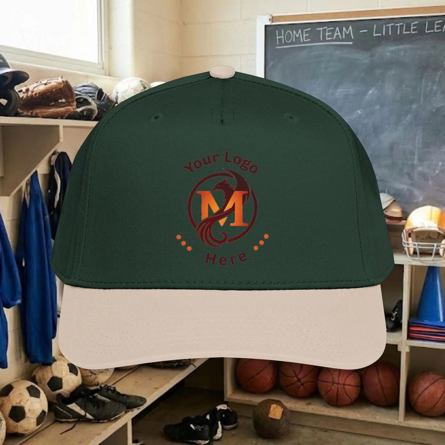 Custom Team Logo Baseball Cap – Mid Profile Snapback Fit – Youth & Adult