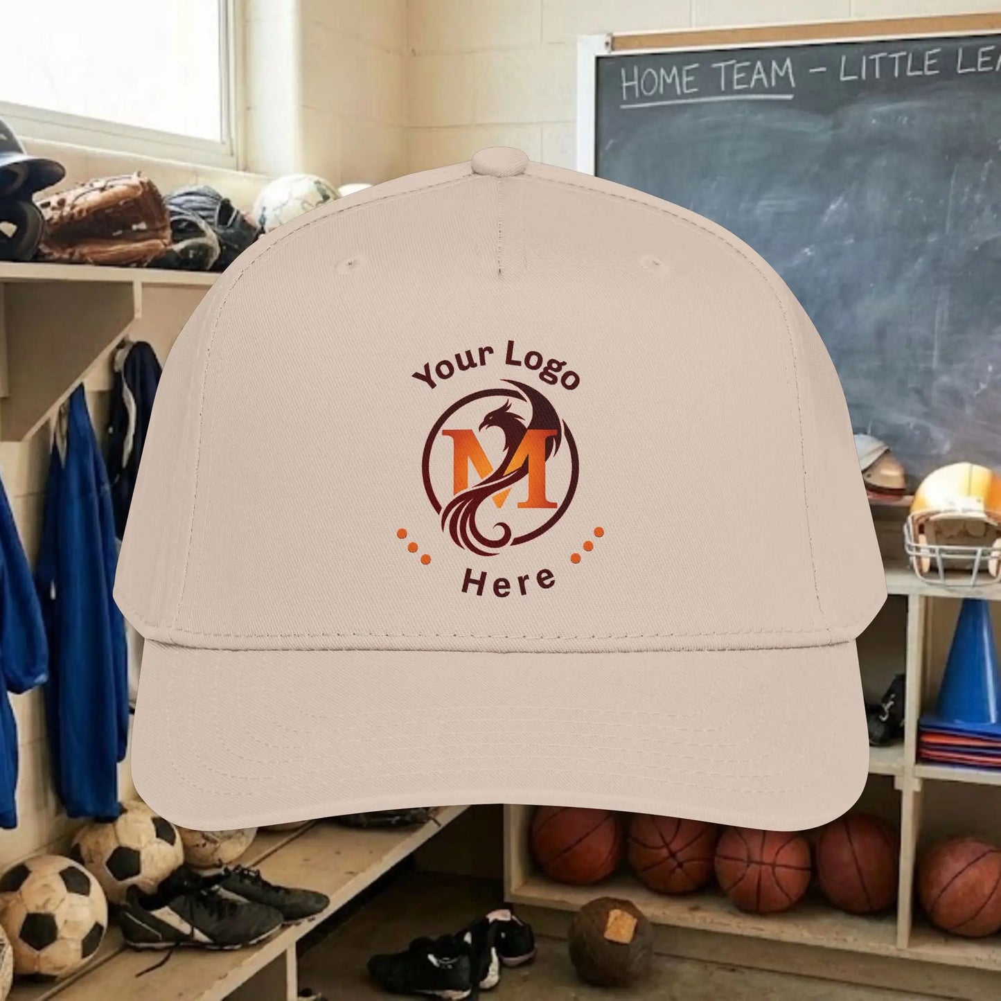 Custom Team Logo Baseball Cap – Mid Profile Snapback Fit – Youth & Adult