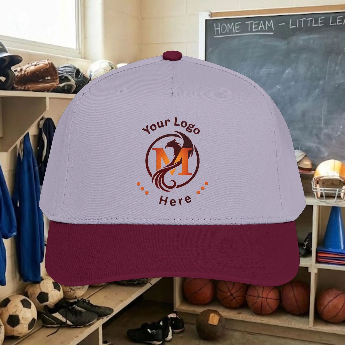 Custom Team Logo Baseball Cap – Mid Profile Snapback Fit – Youth & Adult
