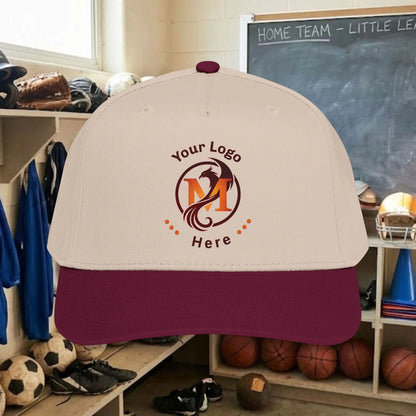 Custom Team Logo Baseball Cap – Mid Profile Snapback Fit – Youth & Adult