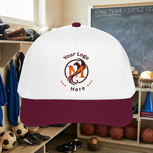 Custom Team Logo Baseball Cap – Mid Profile Snapback Fit – Youth & Adult