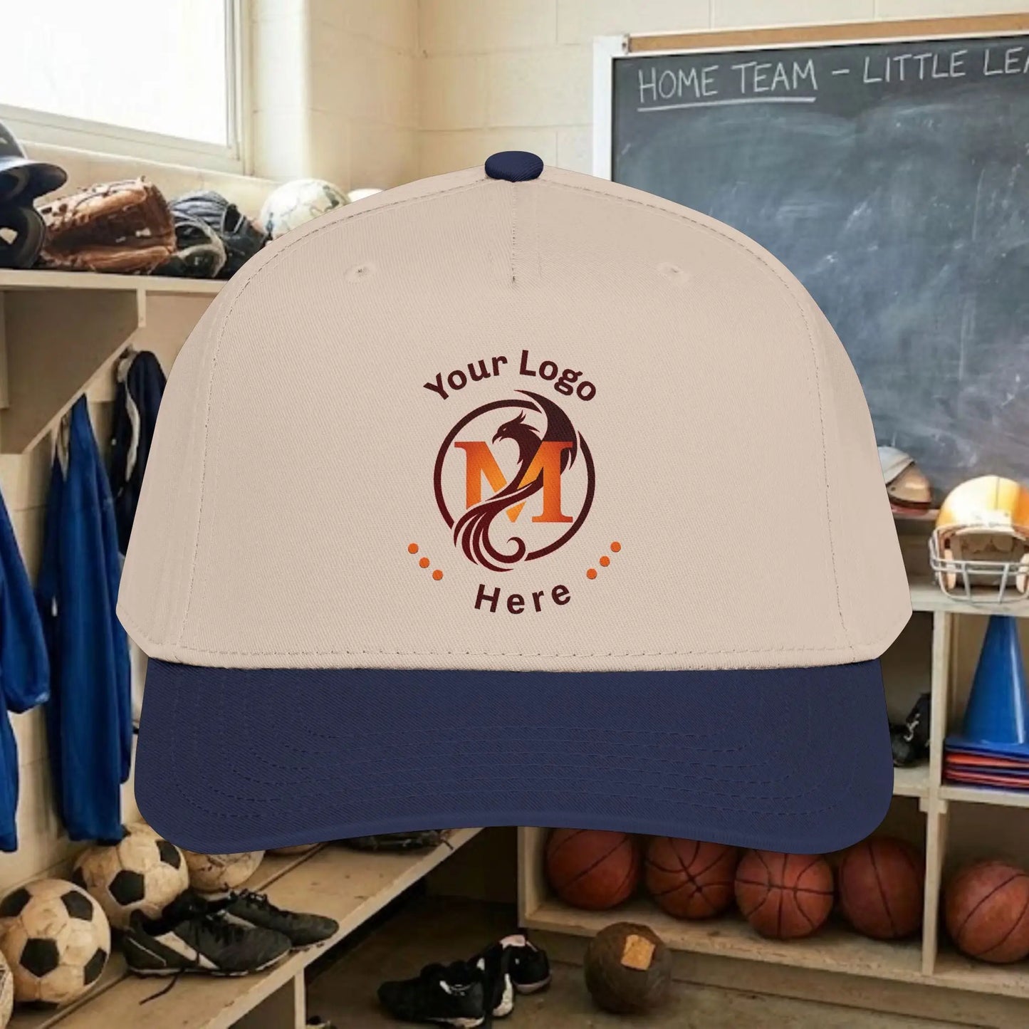 Custom Team Logo Baseball Cap – Mid Profile Snapback Fit – Youth & Adult