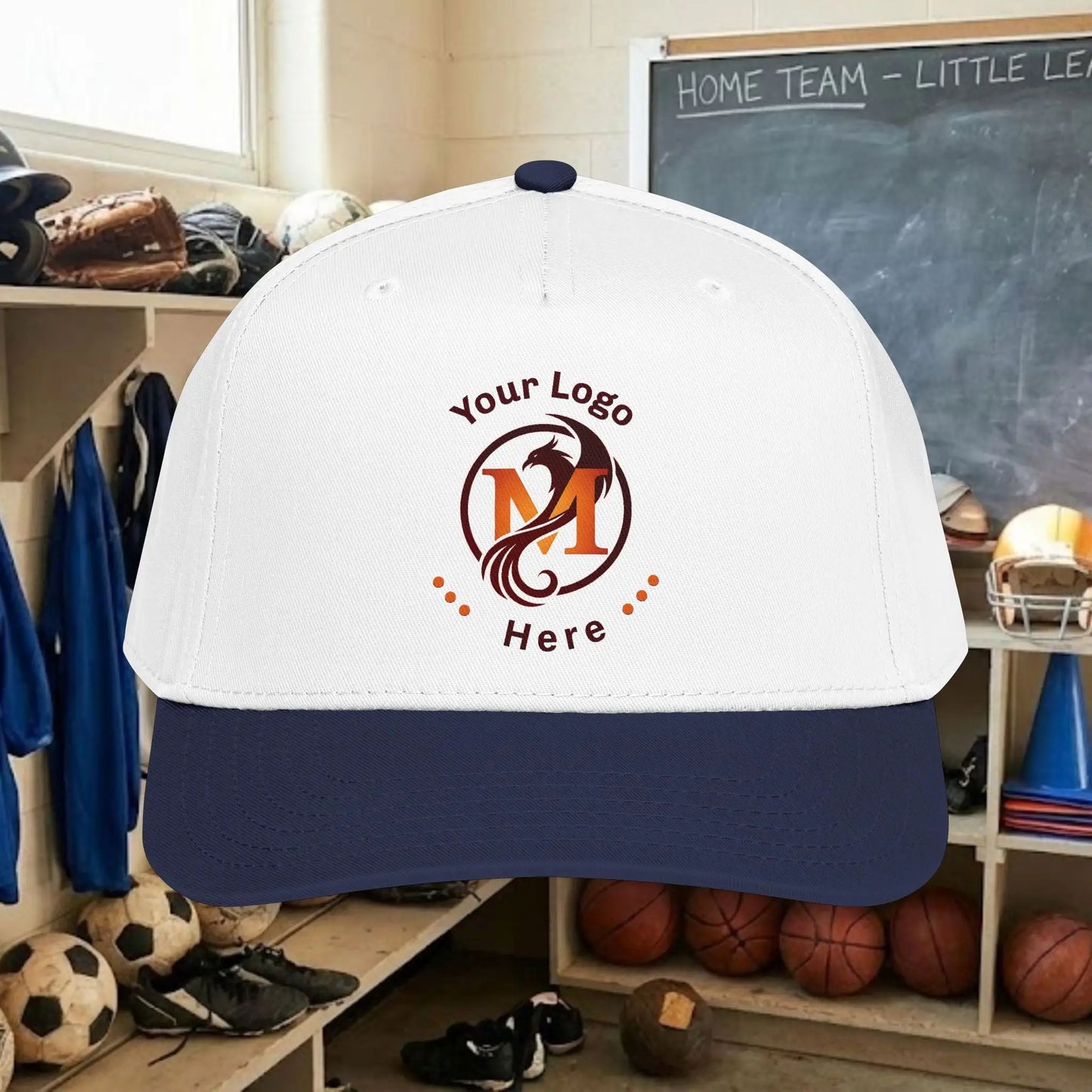 Custom Team Logo Baseball Cap – Mid Profile Snapback Fit – Youth & Adult