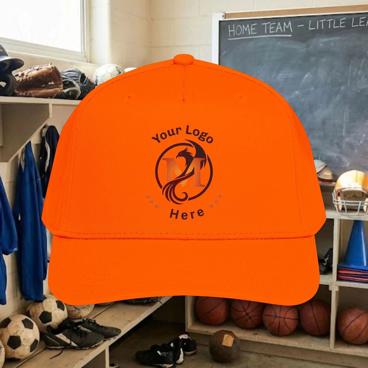 Custom Team Logo Baseball Cap – Mid Profile Snapback Fit – Youth & Adult