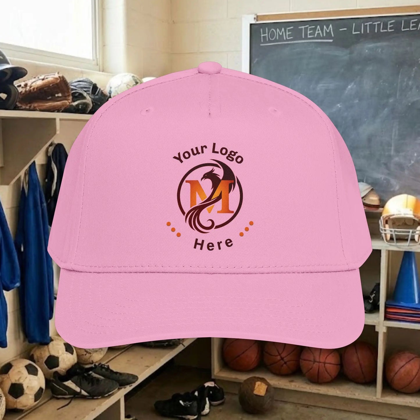 Custom Team Logo Baseball Cap – Mid Profile Snapback Fit – Youth & Adult