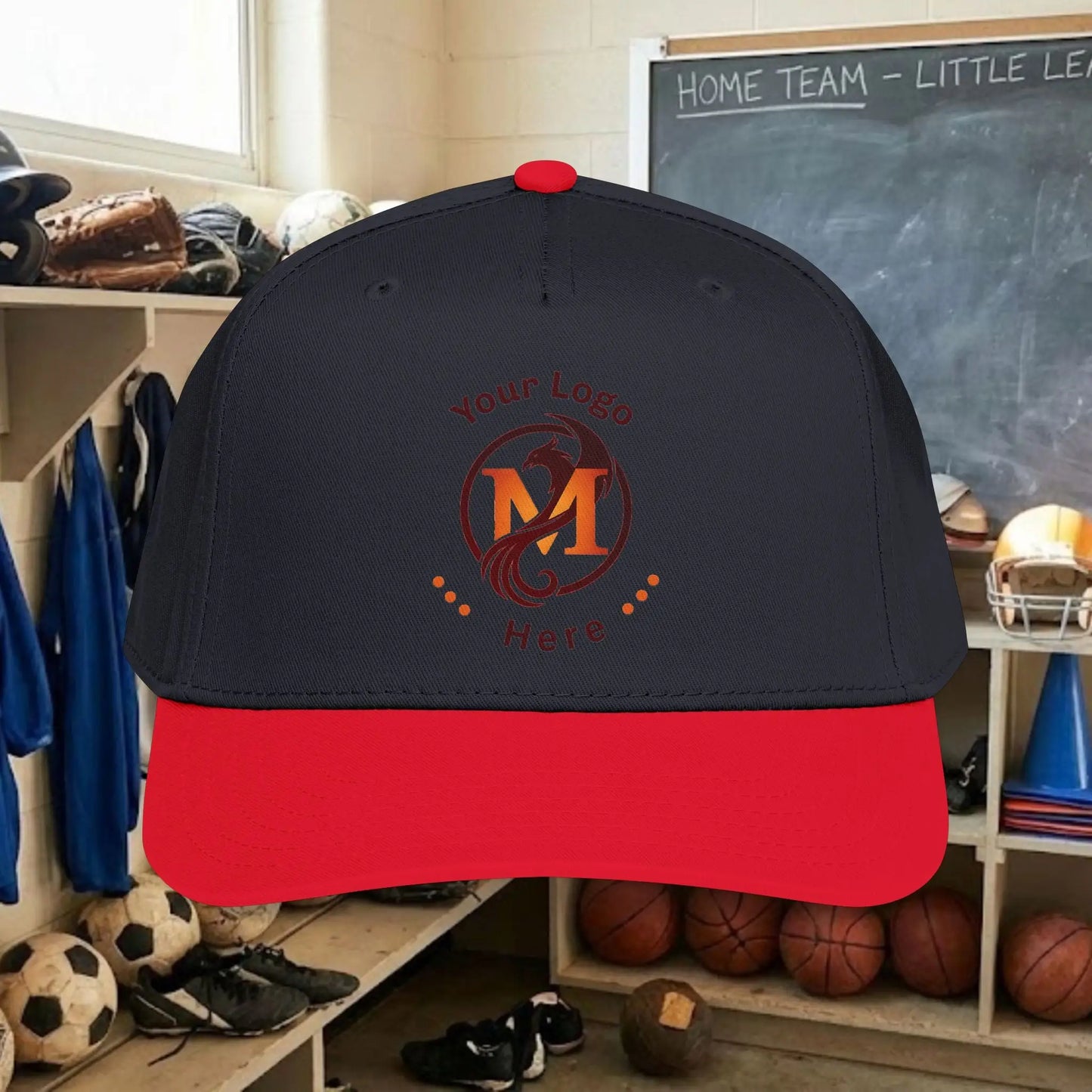 Custom Team Logo Baseball Cap – Mid Profile Snapback Fit – Youth & Adult