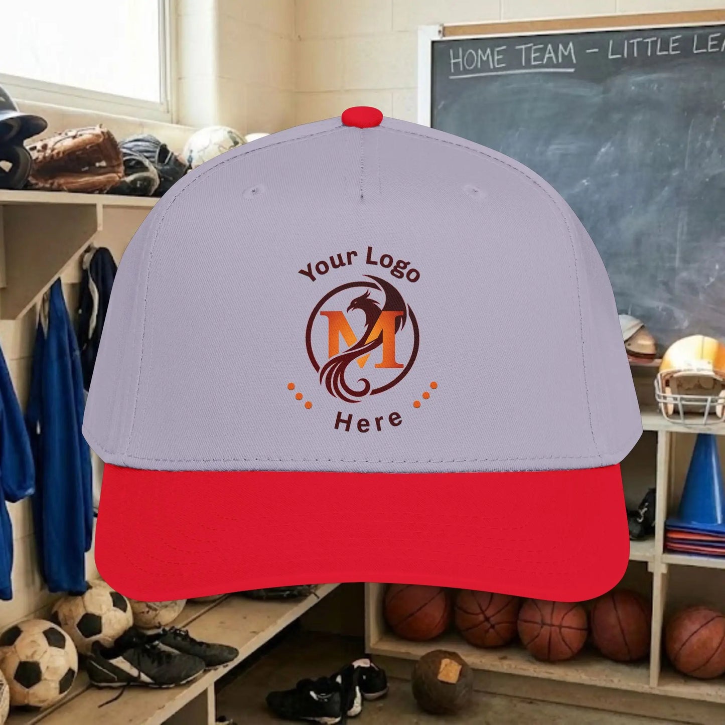 Custom Team Logo Baseball Cap – Mid Profile Snapback Fit – Youth & Adult