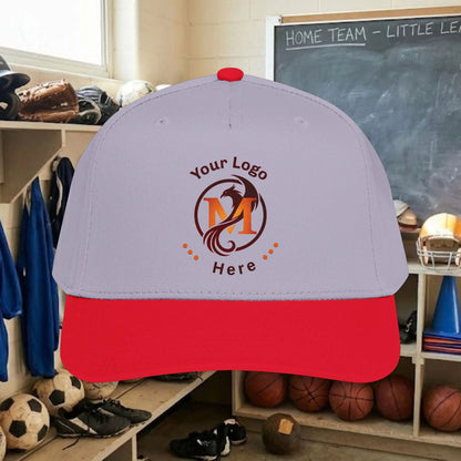 Custom Team Logo Baseball Cap – Mid Profile Snapback Fit – Youth & Adult