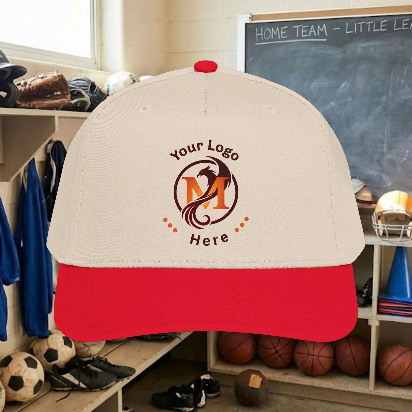 Custom Team Logo Baseball Cap – Mid Profile Snapback Fit – Youth & Adult