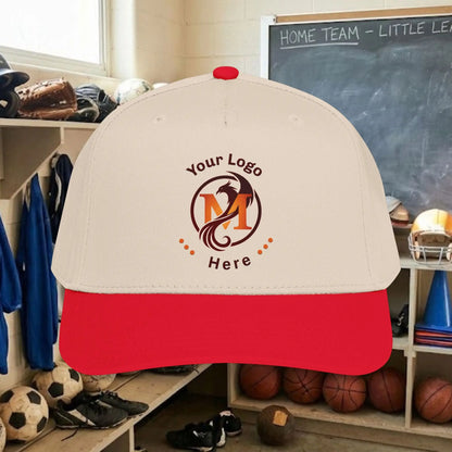 Custom Team Logo Baseball Cap – Mid Profile Snapback Fit – Youth & Adult