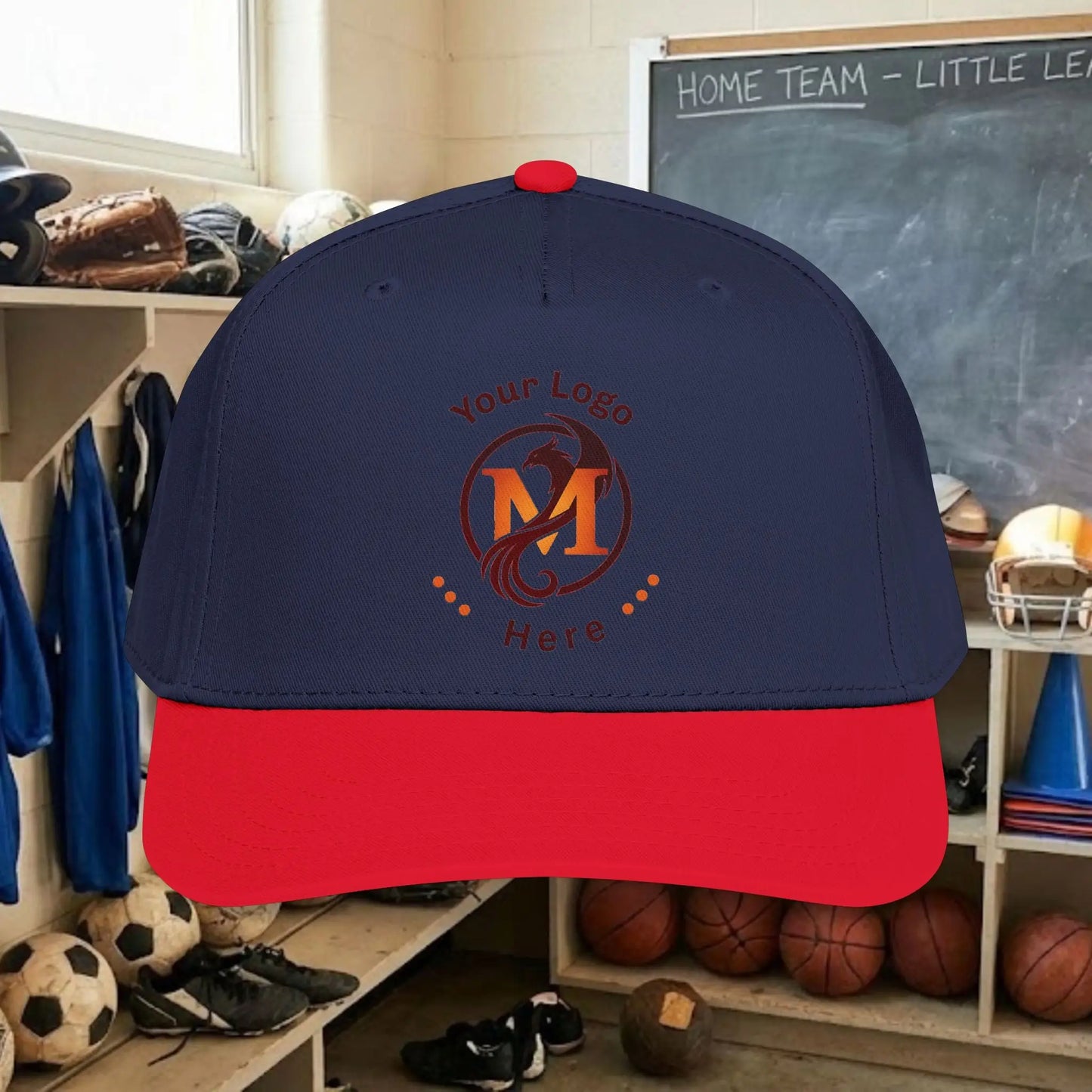 Custom Team Logo Baseball Cap – Mid Profile Snapback Fit – Youth & Adult