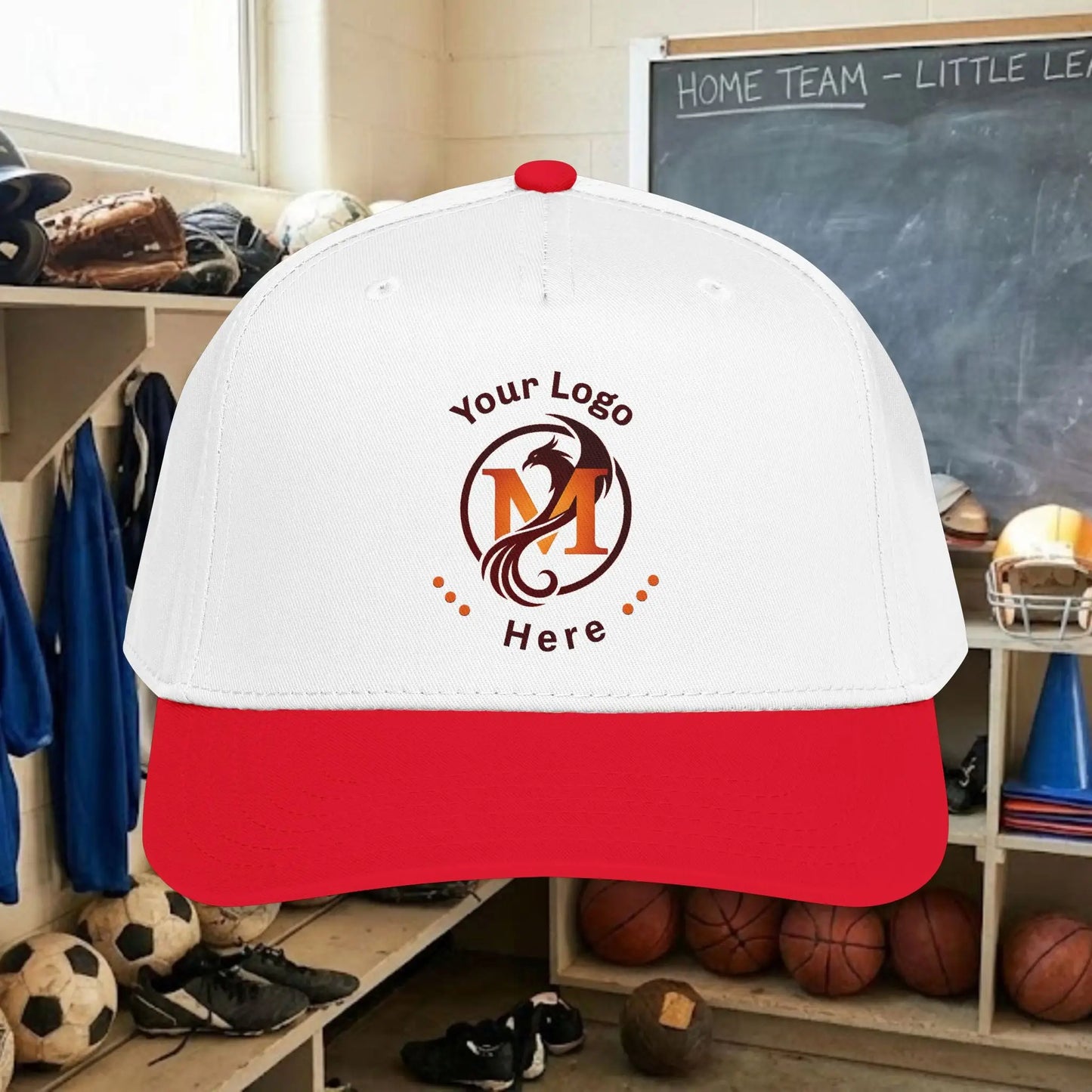 Custom Team Logo Baseball Cap – Mid Profile Snapback Fit – Youth & Adult