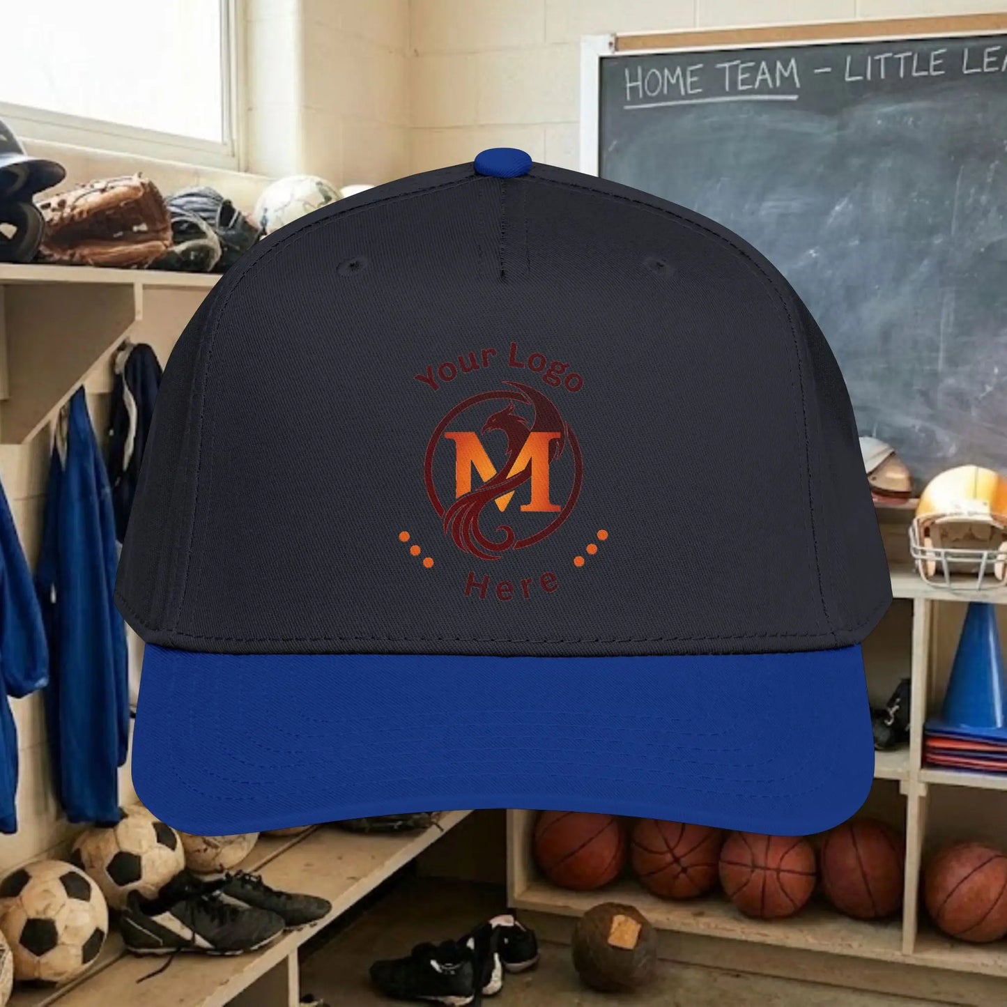 Custom Team Logo Baseball Cap – Mid Profile Snapback Fit – Youth & Adult