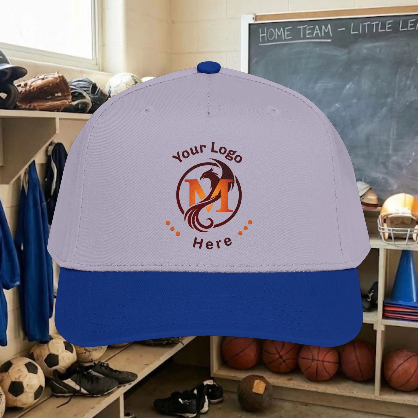 Custom Team Logo Baseball Cap – Mid Profile Snapback Fit – Youth & Adult