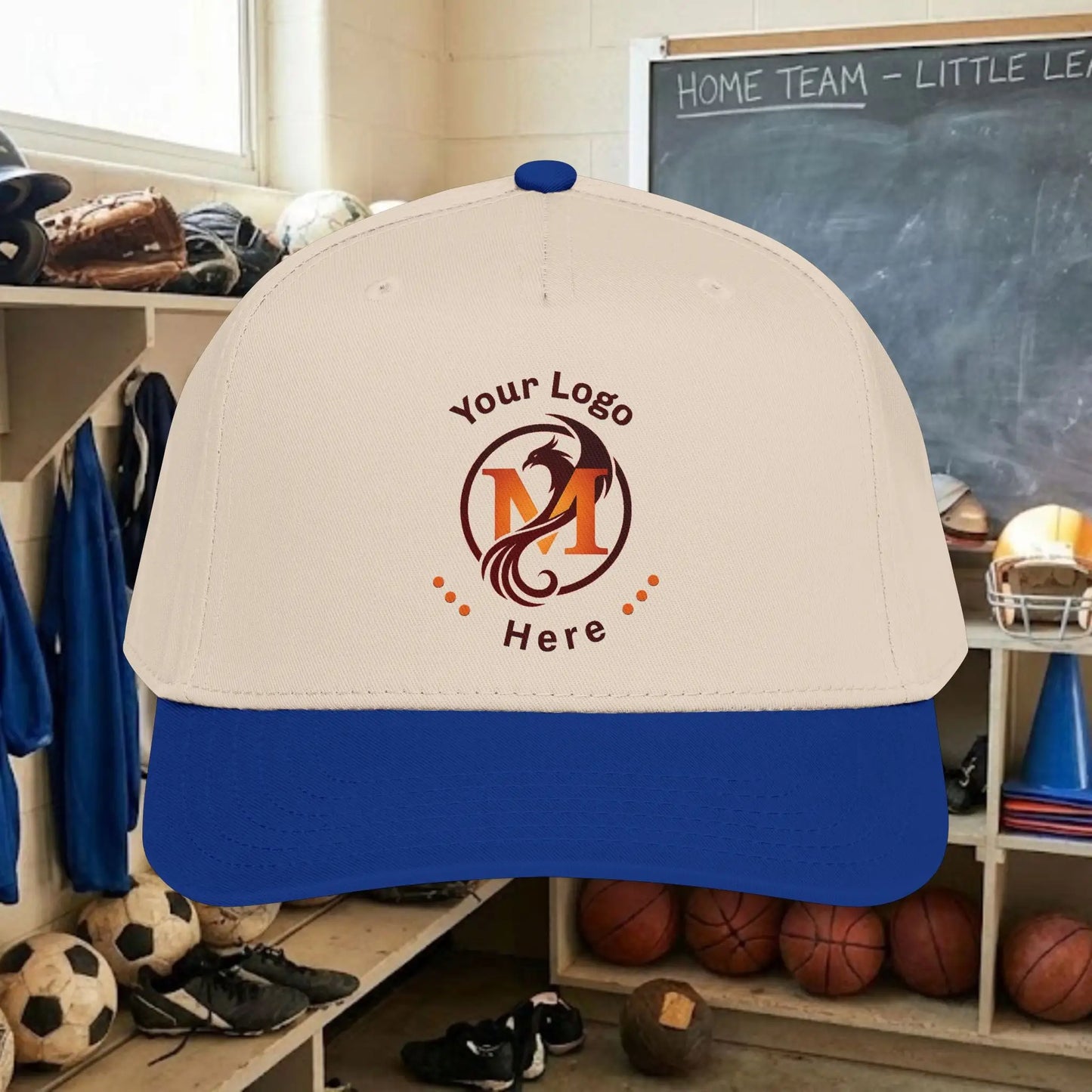 Custom Team Logo Baseball Cap – Mid Profile Snapback Fit – Youth & Adult