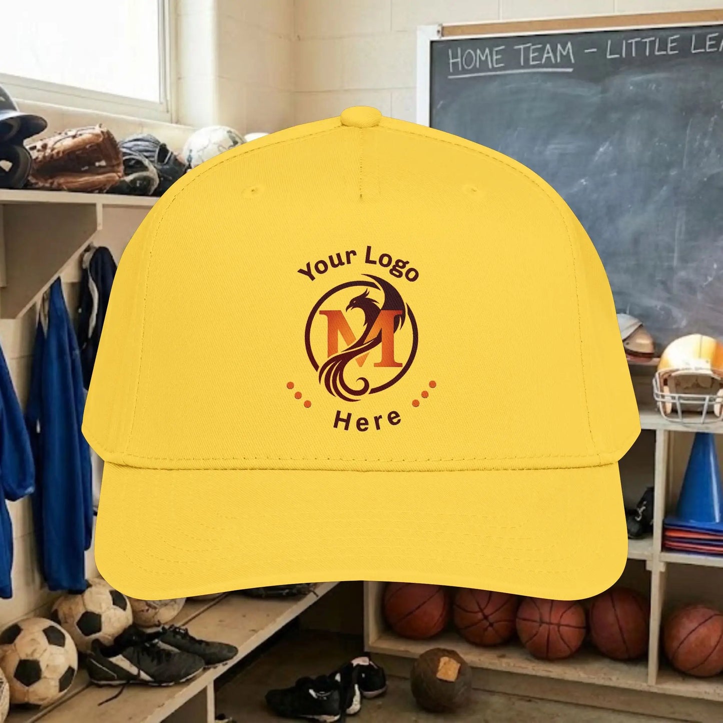 Custom Team Logo Baseball Cap – Mid Profile Snapback Fit – Youth & Adult