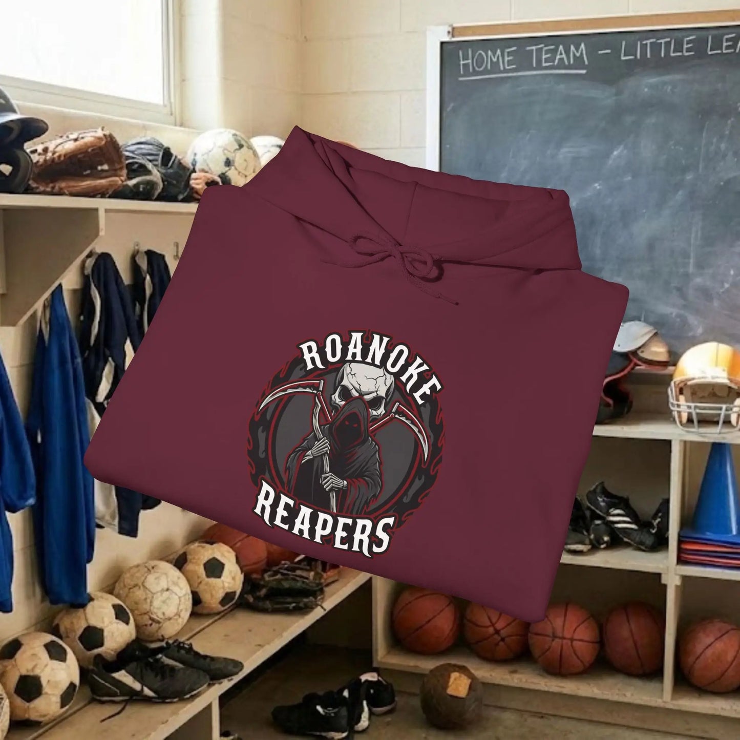 Custom Team Adult Pull Over Hoodie – Center Chest Logo