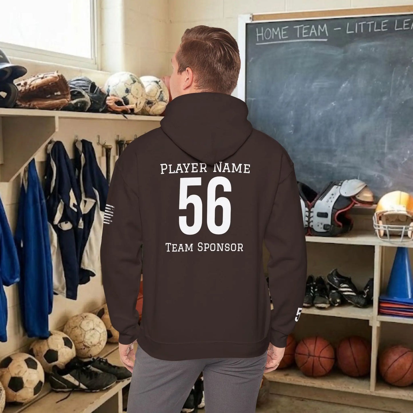 Custom Team Adult Pull Over Hoodie – Center Chest Logo