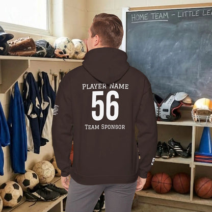 Custom Team Adult Pull Over Hoodie – Center Chest Logo