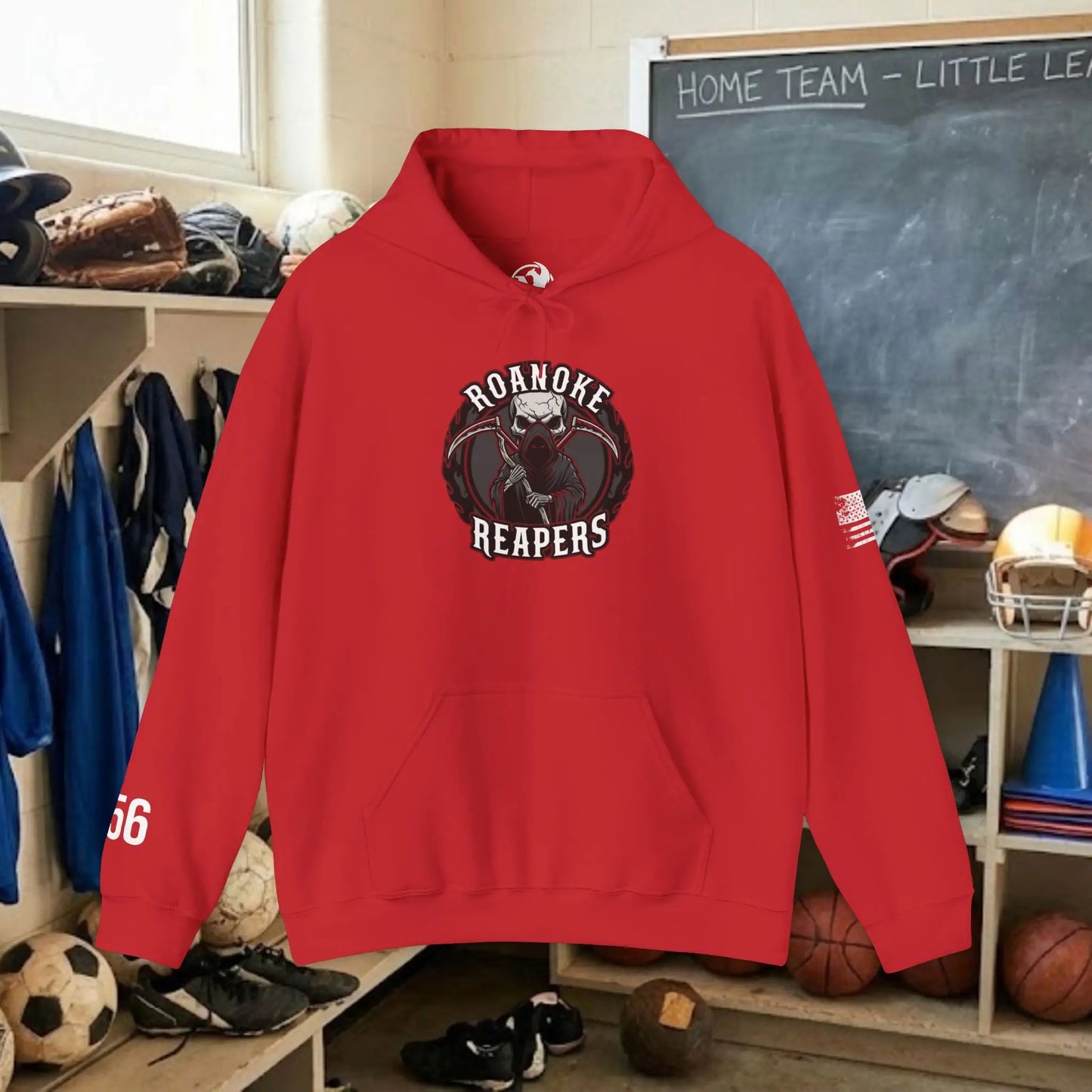 Custom Team Adult Pull Over Hoodie – Center Chest Logo